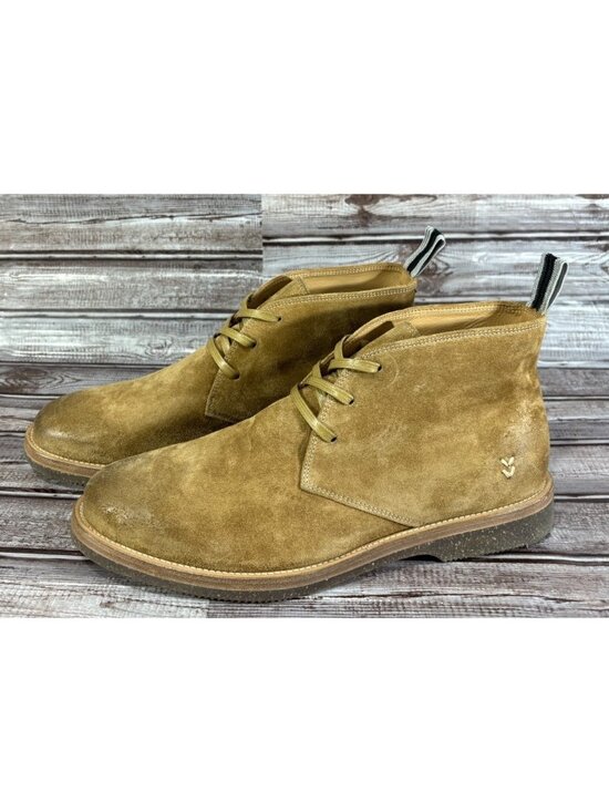 John Varvatos collection Varick Suede Leather Chukka Shoes Sz 11 color Tan New